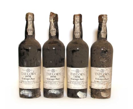 Taylors, Vintage Port, 1970, four bottlesCondition report: One BN/TS Others MS