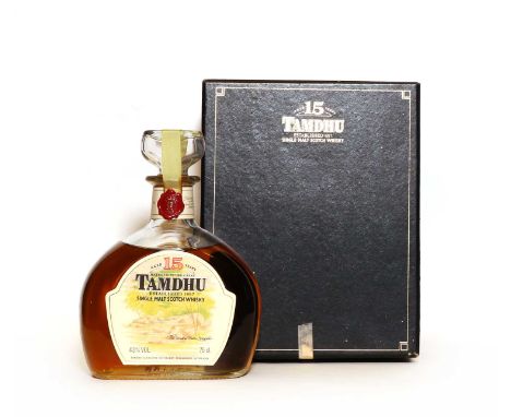 Tamdhu, Single Malt Scotch Whisky, Aged 15 Years, 1980s bottling, 43% vol., 75cl, one bottle in cased presentation decanter