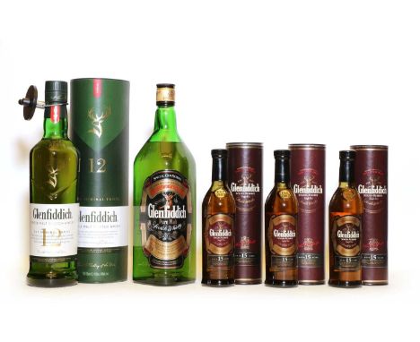 Assorted Glenfiddich Scotch Whisky, to include: Glenfiddich, Special Old Reserve, Single Malt Scotch Whisky, 40% vol., 1.14 l