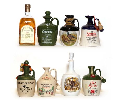 The Edradour, Single Highland Malt Scotch Whisky, Aged 10 Years, no strength or capacity stated, one ceramic flagon; Tullamor