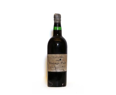 Taylors, Vintage Port, 1963, one bottleCondition report: MN