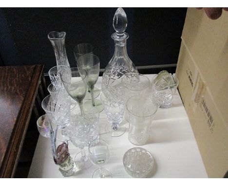 Mixed glassware to include a decanter