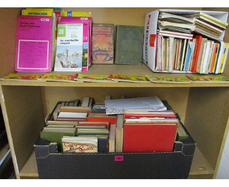 Vintage ordnance survey maps together with three Enid Blyton books to include Welcome Mary Mouse, a Joy Seddon Honk and Tonk 