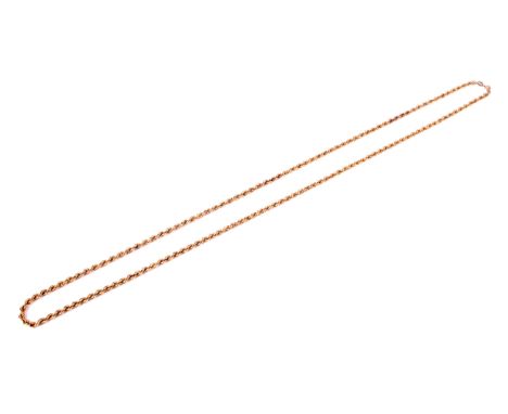 A vintage Italian gold rope twist necklace on a bolt-ring clasp. Import hallmarks for London 1988, 78cm long overall, 9.3 gra