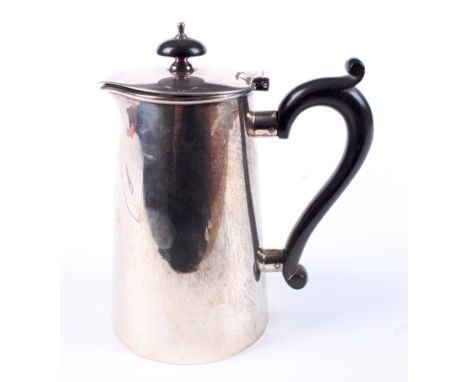 A 20th century silver coffee pot. Hallmarked Sheffield, 1926, maker's marks for Hawksworth, Eyre &amp; Co Ltd, of tapering cy