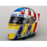 An Alexander Wurz autographed Bieffe helmet with sponsors logos