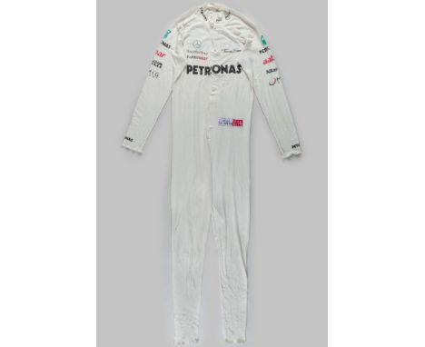 Nico Rosberg 2012 Mercedes AMG Petronas all-in-one race undergarment, original Nico Rosberg 2012 Mercedes AMG Petronas all-in