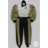 Jacques Villeneuve BAR Honda autographed race suit by Sparco.
