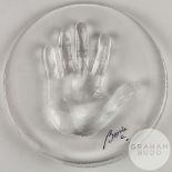 An extremely rare Bernie Eccleston Crystal Caviar hand print.