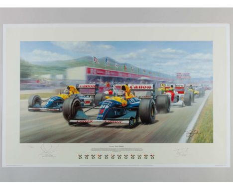 Tony Smith, “Il Leone - World Champion” limited edition print, No.659 of an edition of 1500 signed by Nigel Mansell and artis