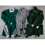 Three various Jaguar F1 pit overalls&nbsp;