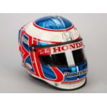Jenson Button a race worn helmet from the 2007 Turkish Grand Prix.