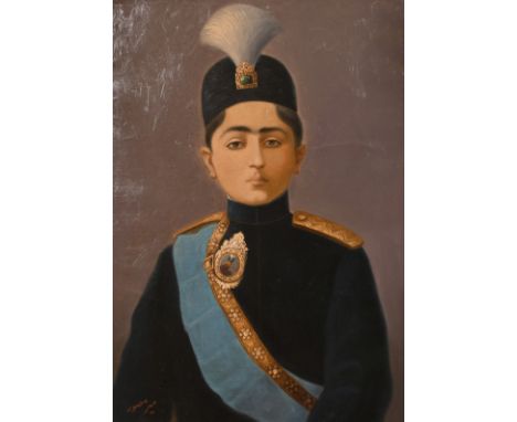 Mir Musavar (Mir Sayyid Husayn Arjangi) Persian School, circa 1910, A portrait of Ahmad Shah Qajar, Shah of Iran AH 1327-1344