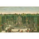 'Prima Fontana Labyrinthus', a coloured engraving, 11" x 16".