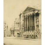 William Alison Martin (1878-1936) La Rochelle, France, inscribed and signed in pencil, engraving,