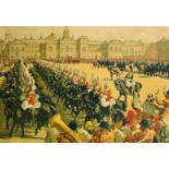 Christopher Clark (1875-1942) British, A colour poster of the 'Trooping the Colour', 31" x 46".