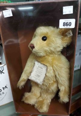 A boxed Steiff limited edition 'British Collector's 1906 Replica Teddy Bear' - No. 1906 of 3000
