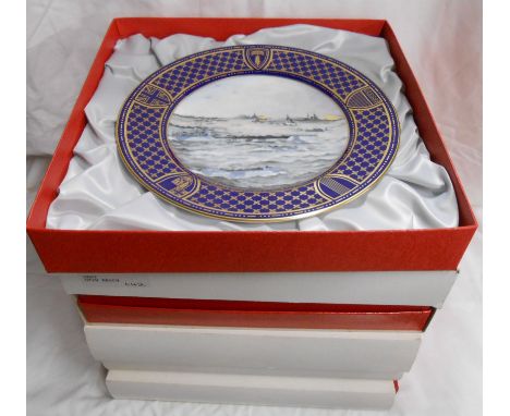A set of six Spode limited edition plates made to commemorate the 50th anniversary of D-Day in 1994, each in original present