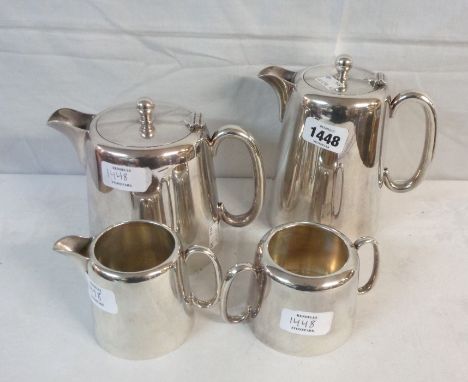 A vintage silver plated four piece hotel ware tea set by Cooper Brothers &amp; Sons