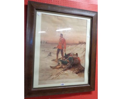 Frank Feller: a framed large format coloured print entitled 'The Last Grip'