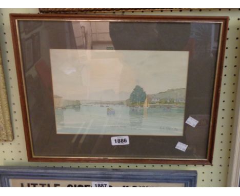 Mark Gibbons: a framed limited edition coloured print entitled 'Kingsbridge Estuary' - signed and numbered 96/100