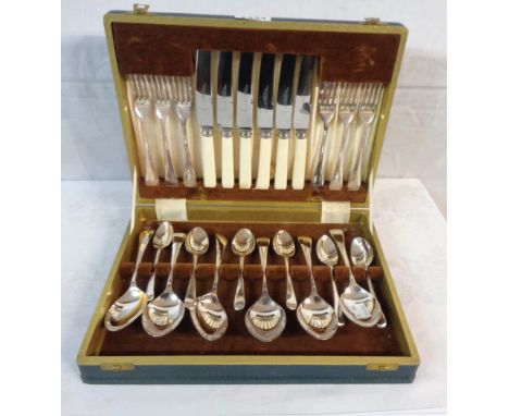 A vintage cased six place setting of Osbourne &amp; Co., silver plated cutlery - little used