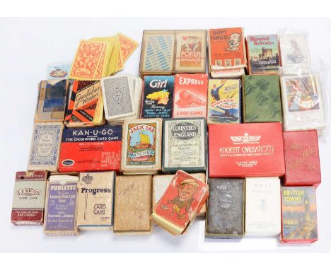 Various playing cards, Pepys 'Girl' comic, Jaques The Counties of England 2nd Series, Kargo golf game, Round Britain, England