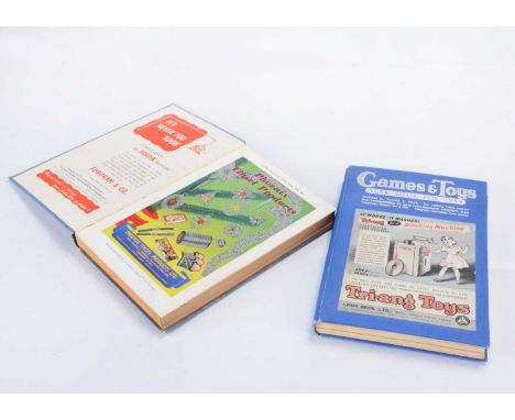 Games & Toys Year Book for 1951 and 1953,  various colour adverts including Chiltern Hugmee, Johillco coronation procession, 