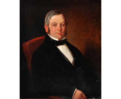 James Aitken - A portrait of George A. (Dolphus) Waidson of Welshpool, signed, inscribed and dated 1853 verso, oil on canvas,