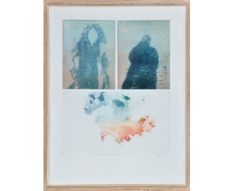 A*** Wilkinson - "And the sea sucked at my feet", signed in pencil, colour etchings: three plates printed on one sheet, Artis