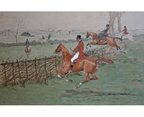 AFTER SNAFFLES, CHARLES JOHNSON PAYNE,  The Stake and Bound, a large coloured hunting print, published August 15th 1913 by Fo