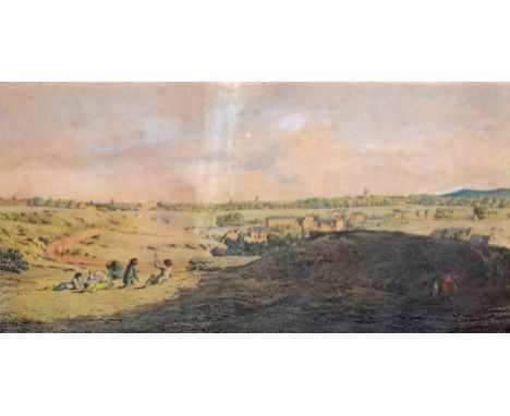 AFTER JAMES MALTON, View of Dublin from the Magazine, Phoenix Park, as is; together with a needlework picture; and an overpai
