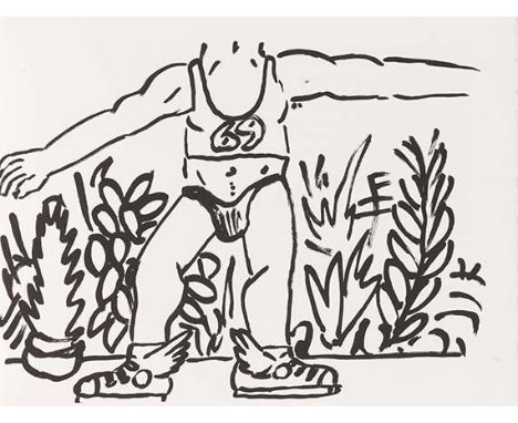 Keith Haring &amp; Brion Gysin     Fault lines. München/New York, Edition Schellmann 1986.  1 von 200 numerierten Exemplaren,