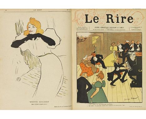 Le Rire     Frankreich mit Humor Journal humoristique. 843 Hefte in 16 Bänden. Paris, Juven 1894-1910.  - Berühmte satirische