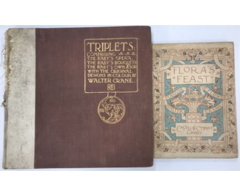 WALTER CRANE "Triplets: Comprising The Baby's Opera, The Baby's Bouquet and the Baby's Own Æsop" with the original designs in