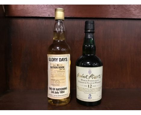 ROBERT BURNS WORLD FEDERATION AGED 12 YEARS Blended Scotch Whisky 70cl, 43% volume. GLORY DAYS Blended Scotch Whisky Bottled 