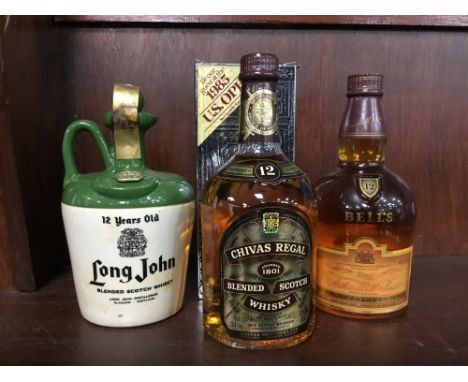 CHIVAS REGAL AGED 12 YEARS Blended Scotch Whisky 75cl, 43% volume, in carton. LONG JOHN 12 YEARS OLD Blended Scotch Whisky No
