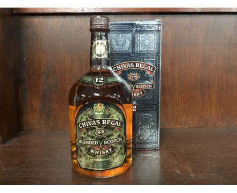 CHIVAS REGAL 12 YEARS OLD ONE LITRE Blended Scotch Whisky One litre, 40% volume, in carton.