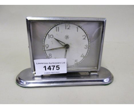 Small Junghans nickel plated alarm clock 