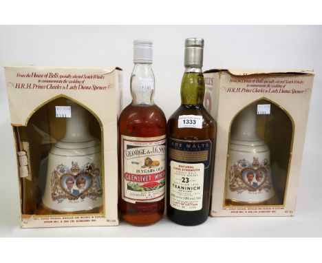 One bottle, Teaninich Distillery 23 year aged single malt Scotch whisky, Limited Edition Bottle No. 6331, together with one b