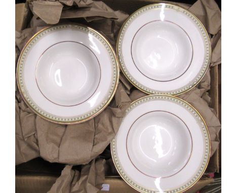 An extensive Royal Doulton Lichfield dinner service, comprising: six platters, twenty-six plates, ten small plates, nineteen 