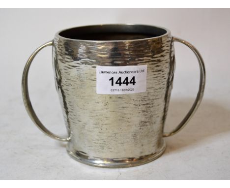 Tudric two handled pewter Art Nouveau cup, No.0929 