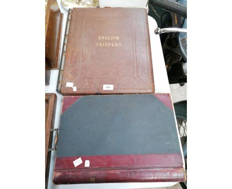TWO VINTAGE ITEMS, LEDGER AND ENGLISH SHIPPERS BOOK 