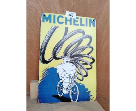 A VINTAGE STYLE 'MICHELIN' METAL SIGN 