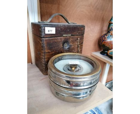 A VINTAGE OAK CASED PIGEON RACING TIMER CLOCK 