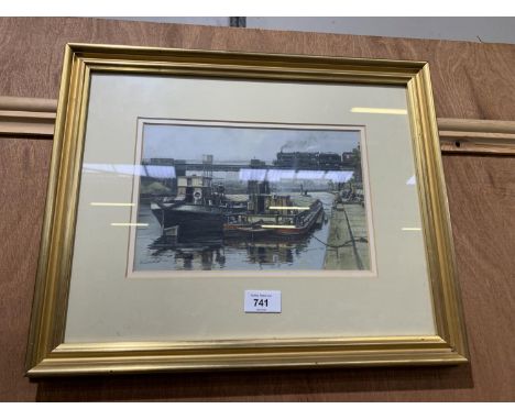 AN ORIGINAL OIL SKETCH 'RIVER OUSE AT YORK' BY JOHN L CHAPMAN 