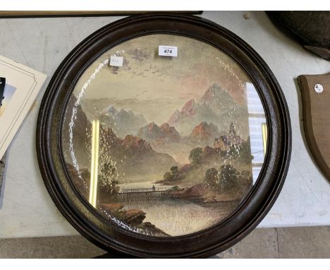 A LARGE FRAMED COPELAND CERAMIC CHARGER, 'ON THE WALYMANN, BAVARIA' 