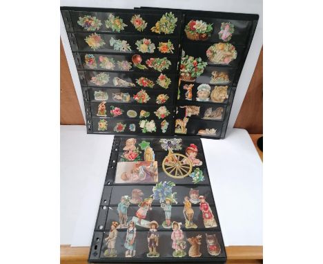 A COLLECTION OF ASSORTED VINTAGE CUT OUT FIGURES, FLORALS, FIGURES ETC 