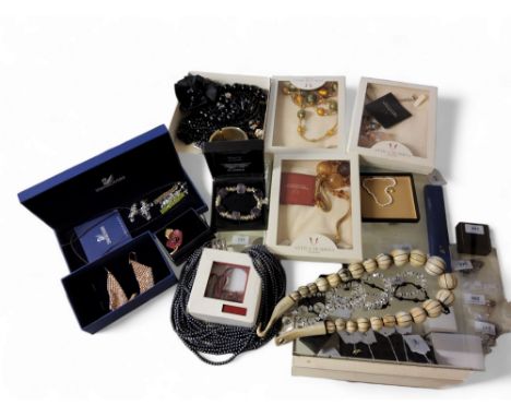 Costume Jewellery - Swarovski jewellery, Monet &amp; Co, Anticancer Murrina glass necklace, boxed; another, etc qty