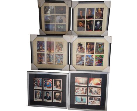 Superman -&nbsp;Topps Trading Cards, Superman the Movie, twelve in sets of six, framed and mounted, c.1978;others including F